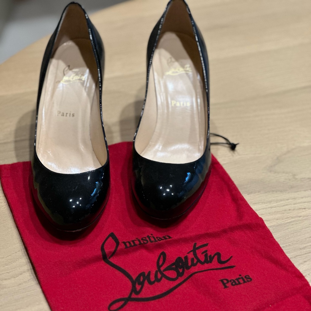 Christian Louboutin Patent Leather Black Women's Pumps